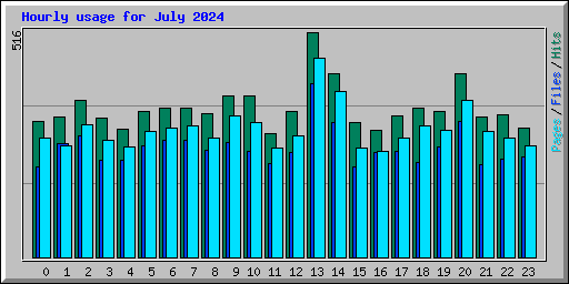 Hourly usage for July 2024